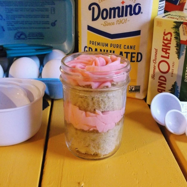 Cake in a Jar Etsy