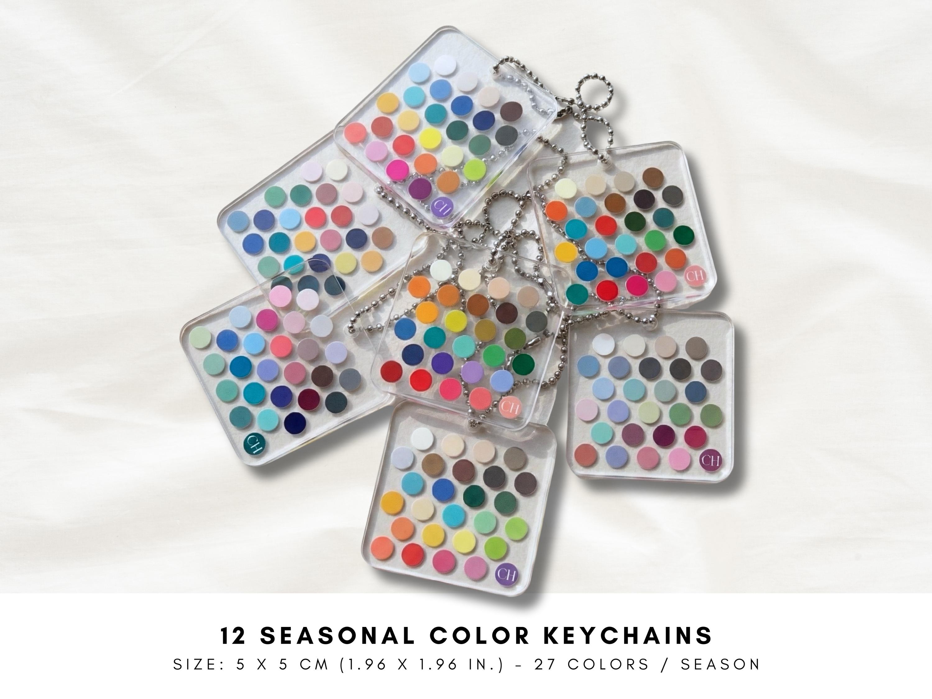 12 Seasonal Color Acrylic Keychain | Small Portable Personal Color