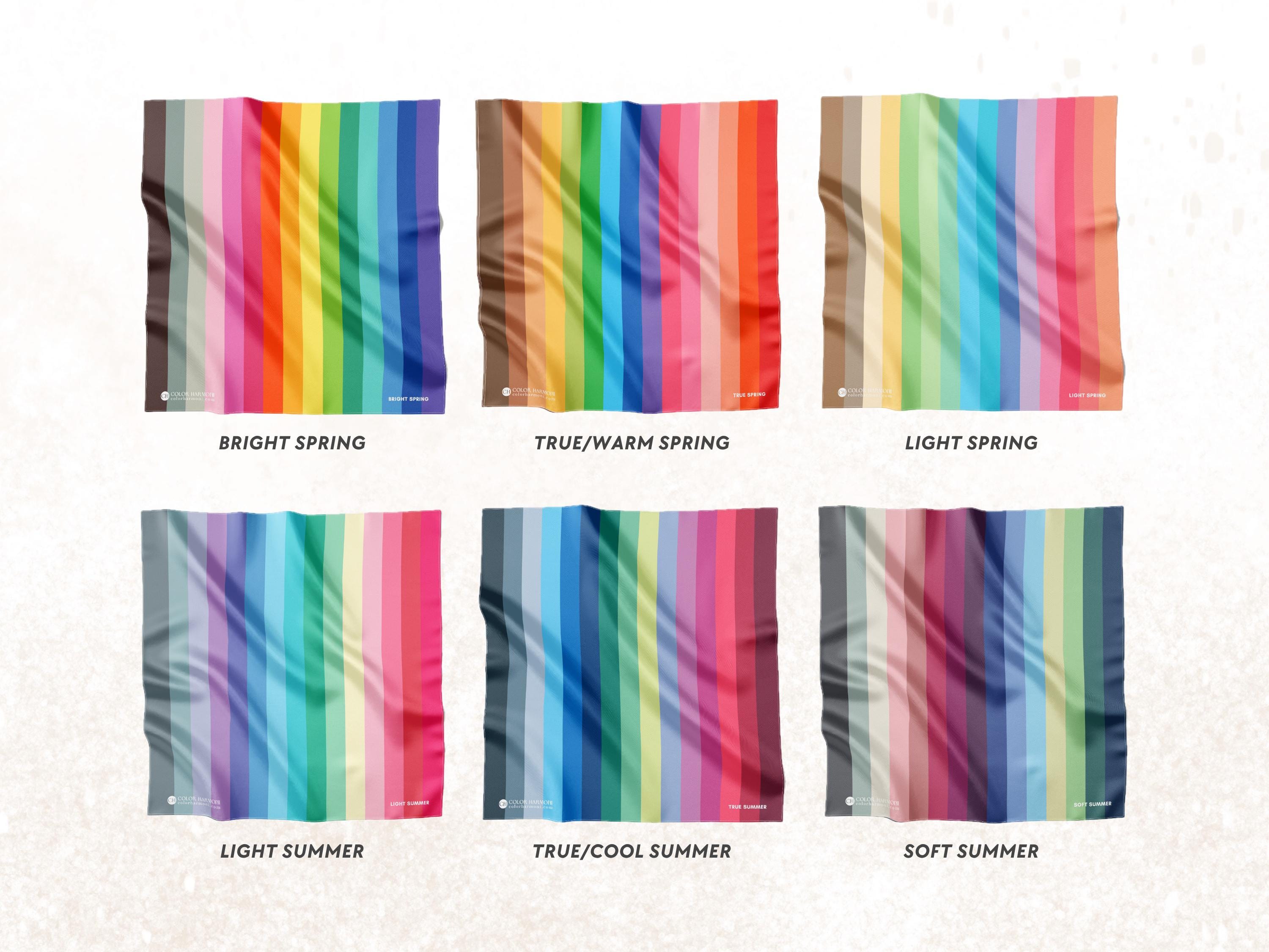 12 Seasons Color Analysis Drapes Set | Labeled Personal Draping Kit for ...