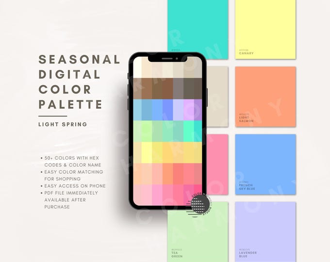 Spring Light Orange Hex Code Light Spring Color Palette: Digital Swatch Fan With HEX Codes and Color ...
