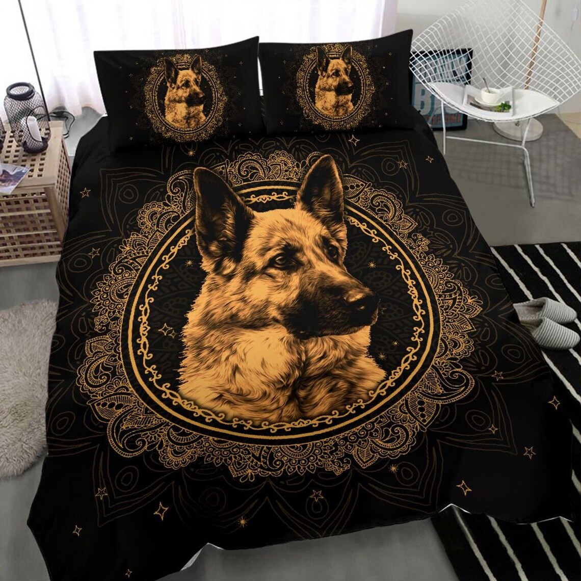 Custom German Shepherd Mancir 3D Bedding set Twin Queen King Etsy