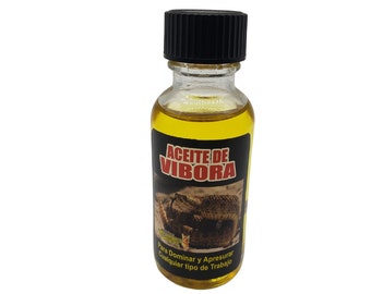 Authentic Snake Oil with real skin / Aceite De Vibora Con Piel