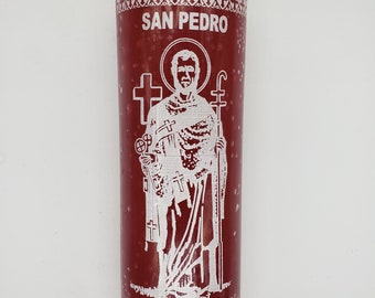 San Pedro red ritual candle