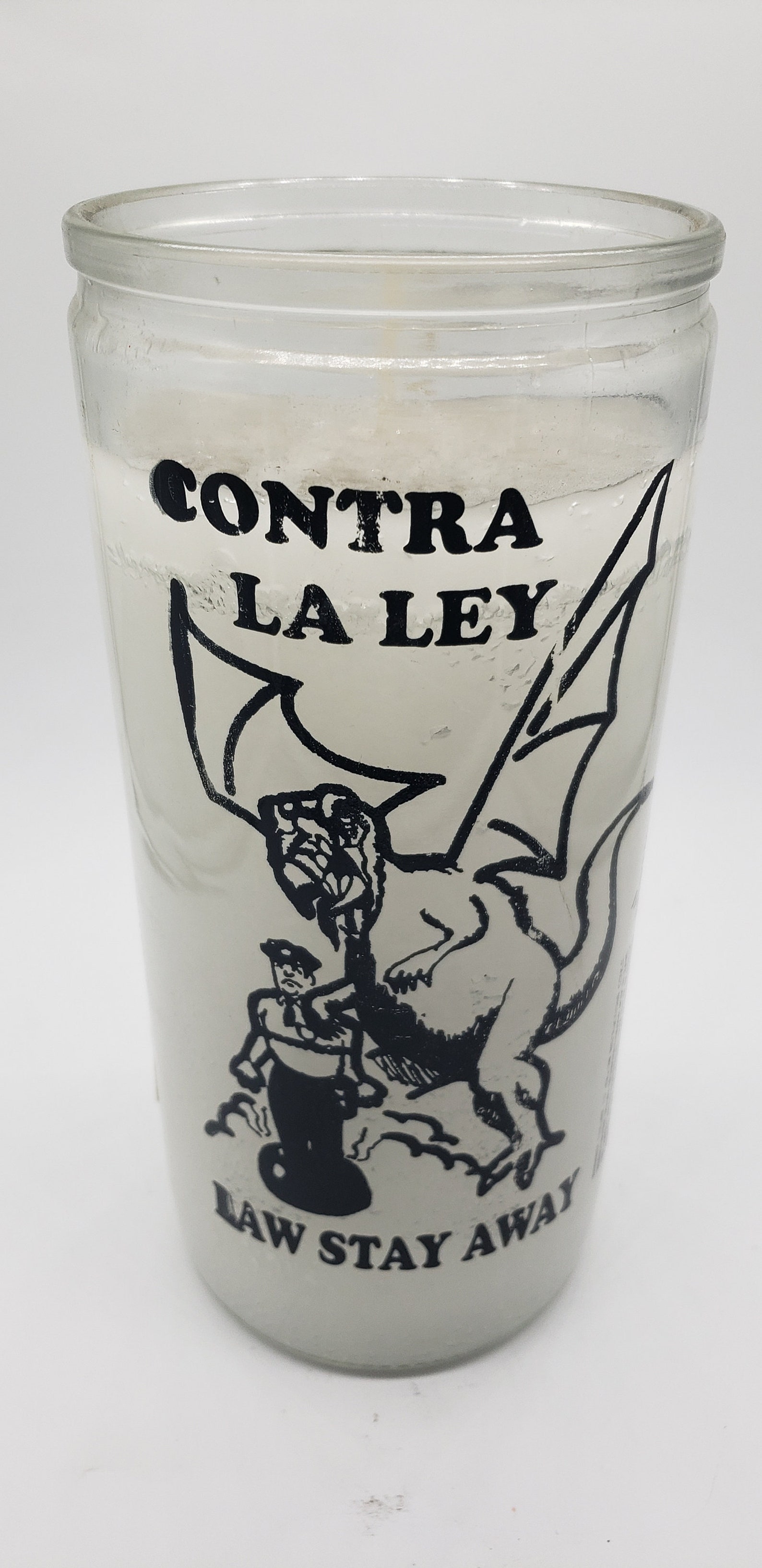 Jumbo Contra La Ley Veladora / Jumbo Law Stay Away candle 14 Etsy