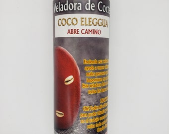Coco Elegua Fixed Candle / Veladora Preparada