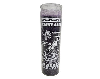 Saint Alex Ritual Candle  Purple/ San Alejo Veladora Morado