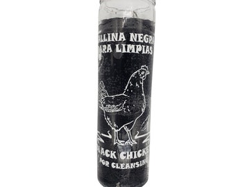 Gallina Negra Veladora / Black Chicken Ritual Candle