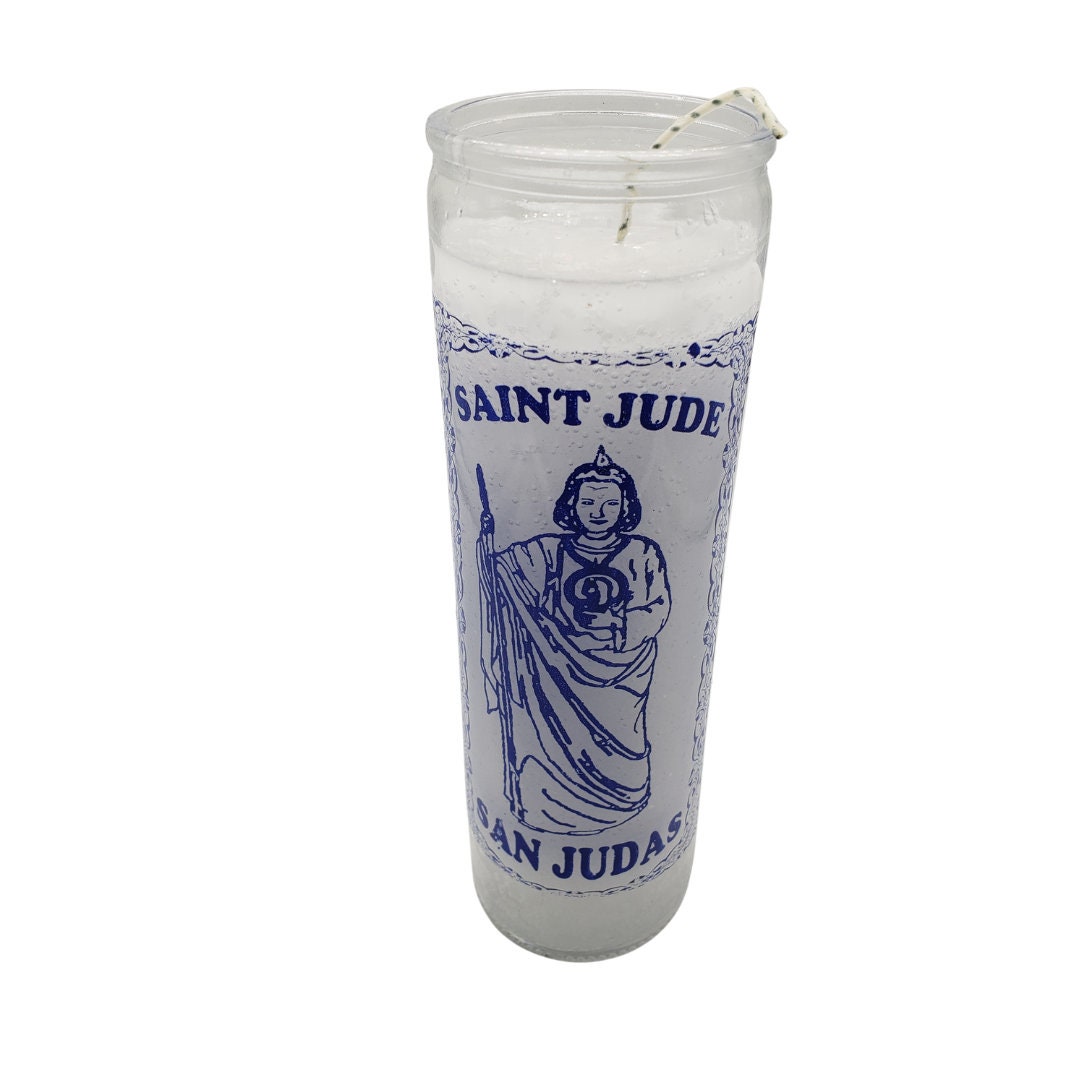 Saint Jude White Ritual Candle / San Judas Veladora Blanco Etsy