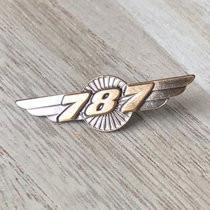 Pin Boeing 787 WINGS, vleugels, luchtvaartspeld, vliegtuigspeld, Airbus-speld, pilootcadeau, luchtvaartgeschenken, geschenk stewardess, dasspeld, metalen badge