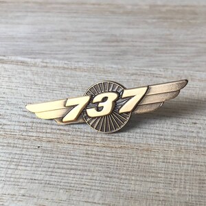Pin Boeing 737 WINGS, vleugels, luchtvaartspeld, vliegtuigspeld, Airbus-speld, pilootcadeau, luchtvaartgeschenken, geschenk stewardess, dasspeld, metalen badge