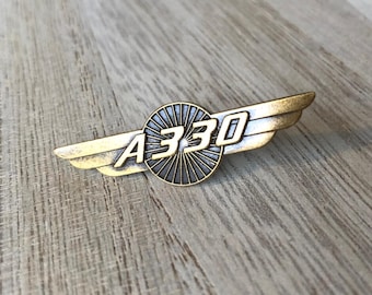 Pin Airbus A330 WINGS, 330 alas, pin de aviación, pin de avión, pin Boeing, regalo de piloto, regalos de aviación, alfiler de corbata, insignia de metal