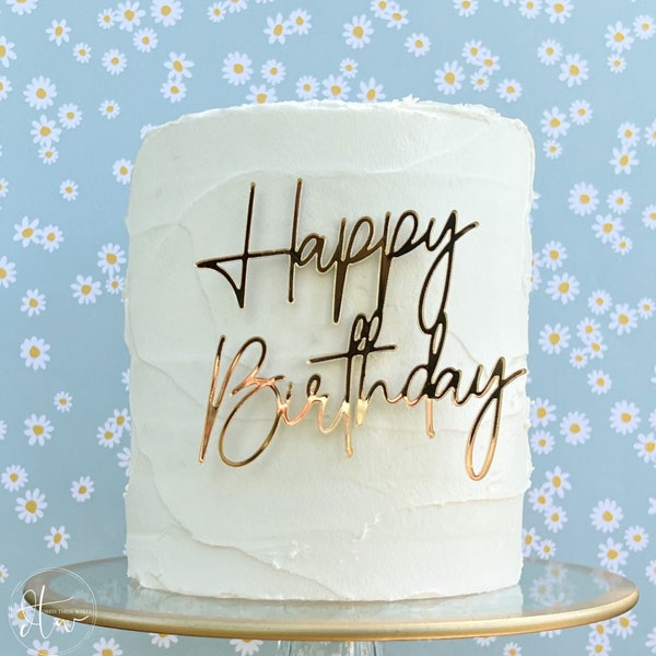 Cake Charm | Custom Acrylic Name Plate | Birthday Cake Decor | Cake Accessory | Personalized Name Plaque | Gold Acrylic Name |Cake Topper