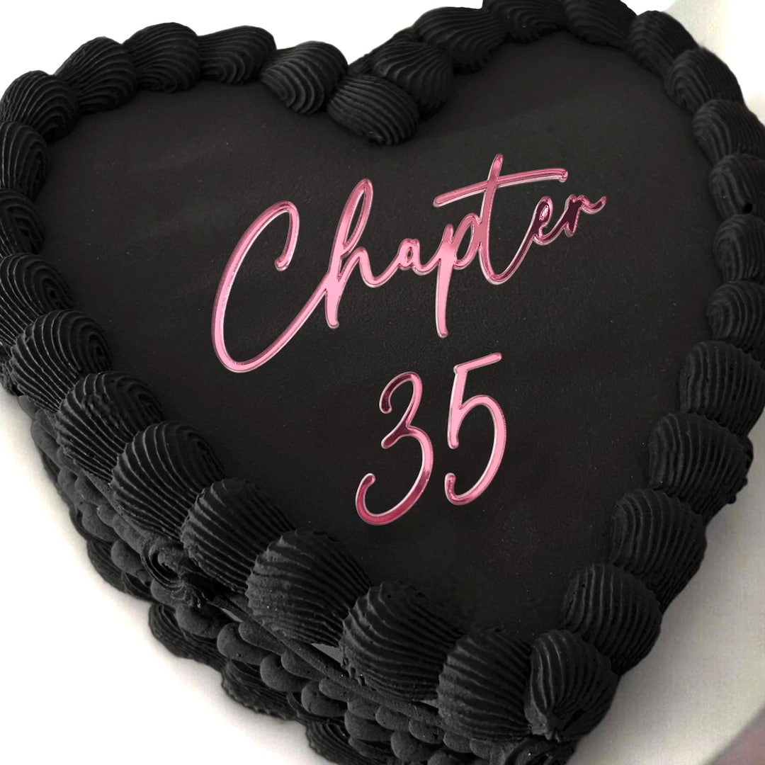 Chapter 35 Acrylic Cake Topper, Bookish Birthday Decor - Etsy