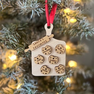 Adorno navideño personalizado de galleta familiar, regalo para los abuelos.