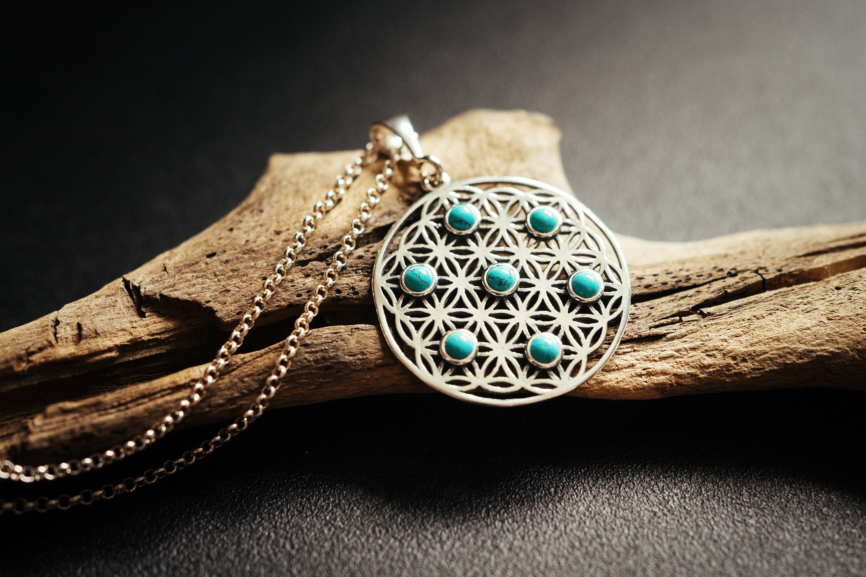 Collana In Argento Sterling 925 Con Pietre Naturali