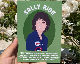 SALLY RIDE POSTCARD - Women Making History: 5x7 Art Print