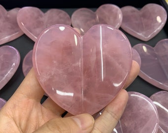 Natürliche Rosenquarz / Grüner Aventurin Herzform Kristall Gua Sha Werkzeuge für Gesicht Schaben, ätherisches Öl Massage Werkzeug 2,95 Zoll Geschenke für Sie