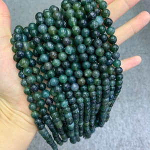 Natural Fancy Jasper Beads 6mm 8mm 10mm Beads Gemstone Round Loose Green Fancy Jasper Bead for Jewelry DIY Making Strand 15.5&quot; Garde AAA
