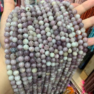 Natural Lavender Amethyst Round Beads 8mm Gemstone Round Beads Loose Bead 15.5 Inch Strand