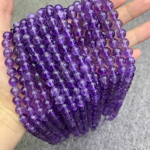 Natural Lavender Amethyst Round Beads 6mm 8mm 9mm 10mm Gemstone Round Beads Loose Bead 15.5 Inch Strand AAA