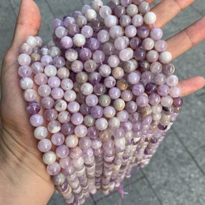 Natural Lavender Amethyst Round Beads 8.8-9mm Gemstone Round Beads Loose Bead 15.5 Inch Strand AAA