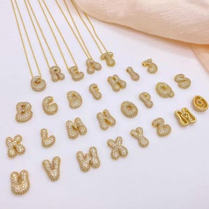 Pingente inglês com 26 letras de cobre banhado a ouro 18K, joias faça você mesmo, acessórios feitos à mão, presentes faça você mesmo para mulheres (sem corrente)