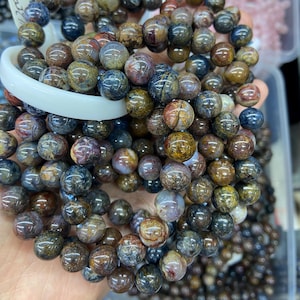 Natural Peterite Round 10mm Bracelet Gemstones semi-precious stone Loose Beads