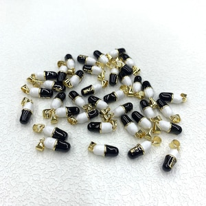 Enamel Chill Pills Colorful Pills Charm Pills Pendant for Bracelet Necklace DIY Gifts for Women Approx 21x6mm