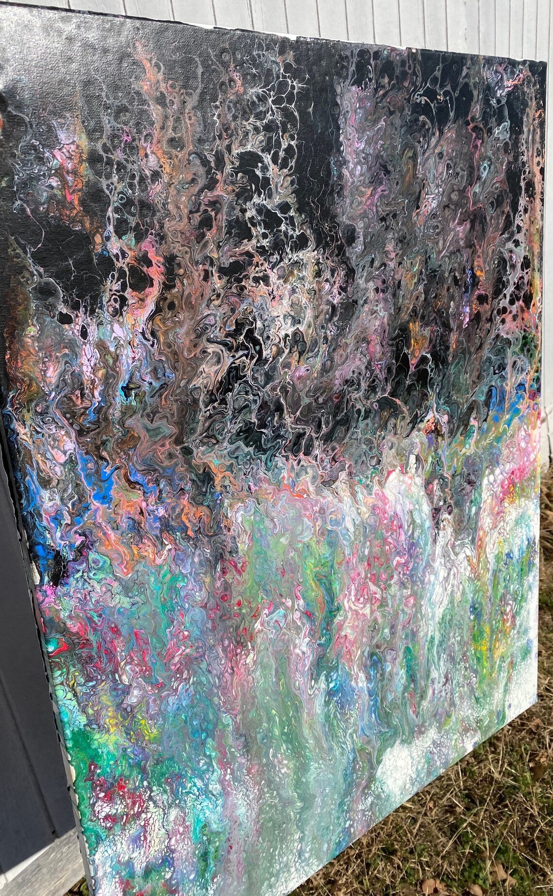 Flüssige Kunst Wandkunst Wohnkultur abstrakte Malerei | Etsy