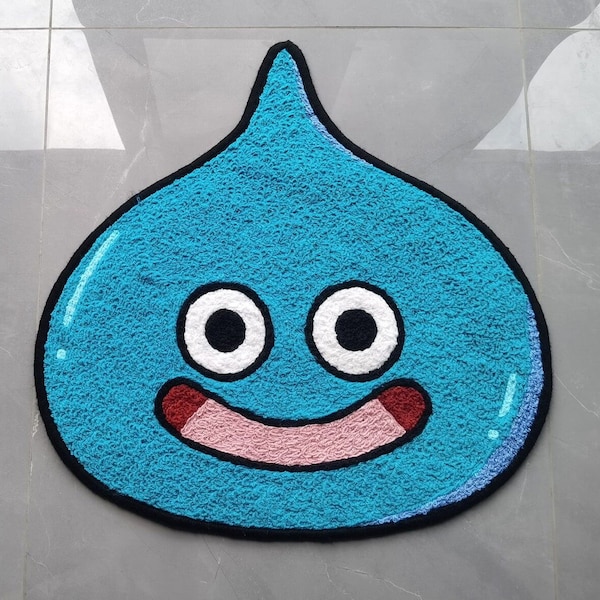 Slime Rug, Dragon Quest DQ Knitting Handmade Non-slip Area Rug Home Decor