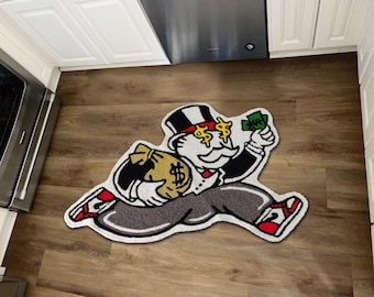 Alec Monopoly Hypebeast golvmatta modern vardagsrumsmatta i ull