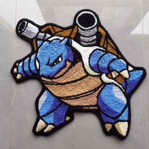 Blastoise Rug,Knitting Handmade Non-slip Area Rug Home Decor Turtok Tortank