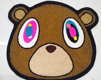 Kanye West Dropout Bear Rug,Knitting Handmade Non-slip Area Rug Home Decor