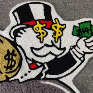 Alec Monopoly Hypebeast Floor Mat Modern Area Rug Living Room Accent Wool Carpet image 3