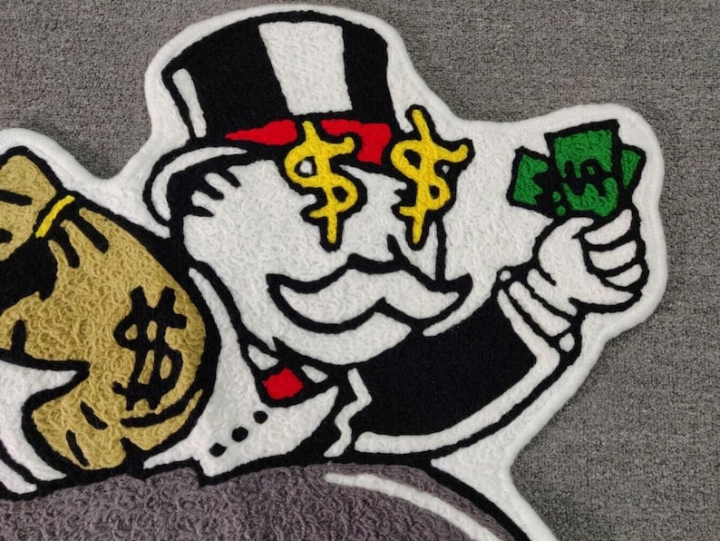 Alec Monopoly Hypebeast Floor Mat Modern Area Rug Living Room Accent Wool Carpet image 3