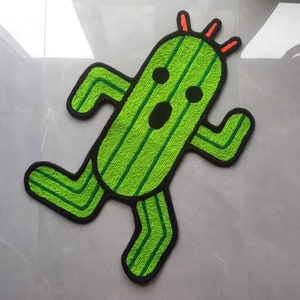 FINAL FANTASY Cactuar Rug,Knitting Handmade Non-slip Area Rug Home Decor