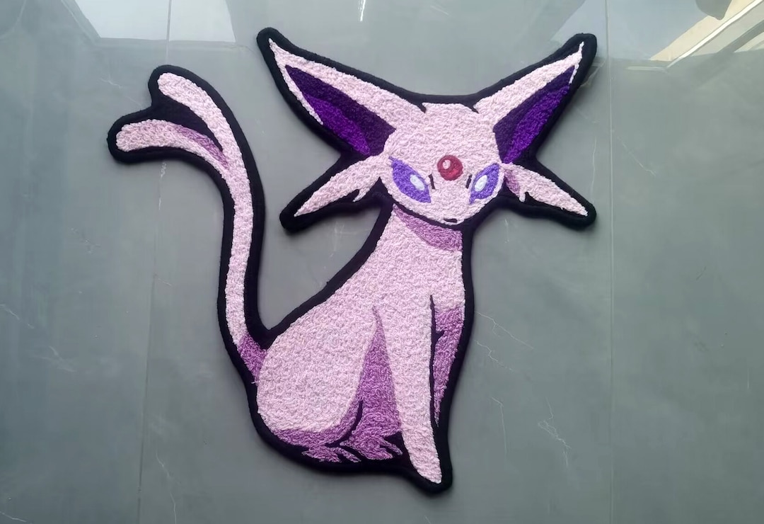 Espeon Rug,knitting Handmade Non-slip Area Rug Home Decor Mentali ...