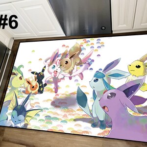Japanese Anime Rug, Eevee Vaporeon Espeon Sylveon Leafeon Umbreon Rug ...