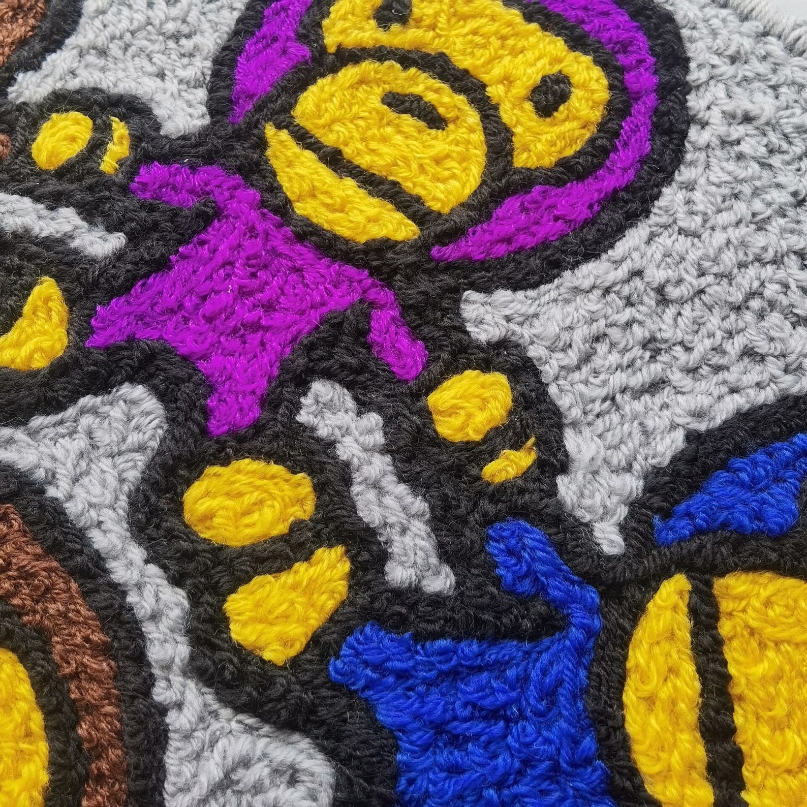 Bape Baby Milo Rug,knitting Handmade Non-slip Area Rug Home Decor - Etsy