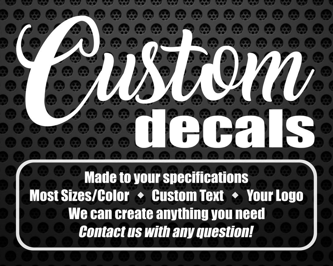 Custom Vinyl Decals Personalized Decals Car Window Laptop iPad Bottle Glassware Wedding Business