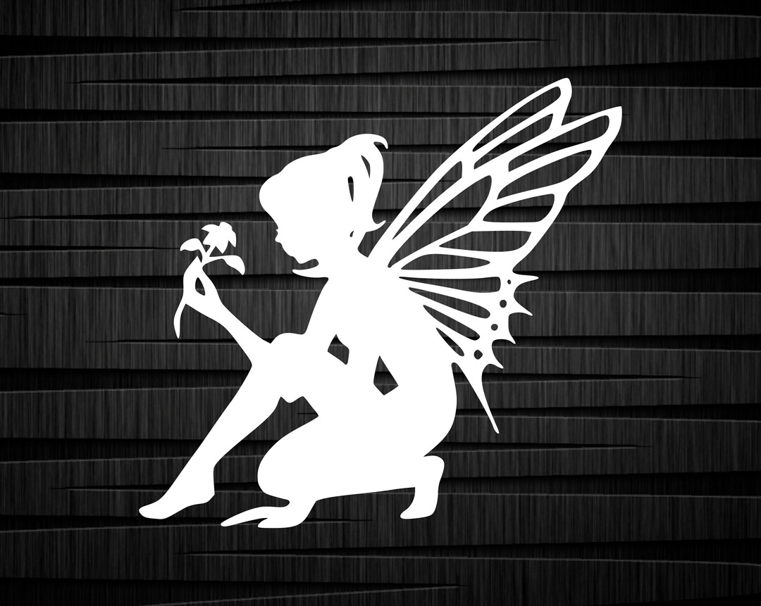 Reading Rose Fairy Vinyl Decal – 4.4" X 4.4" Repositionable Wall Sticker, Waterproof & USA Made