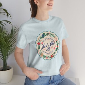 Just Like Me Shirt Blue Color Border | Well Done Karma T Shirt