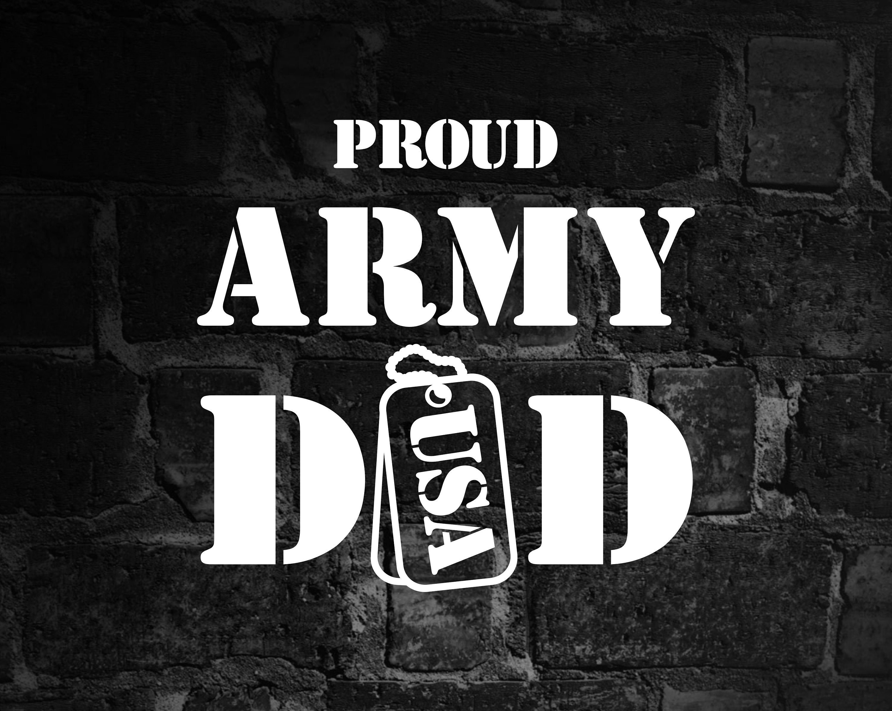 Yeti Decals – Cup Stickers – Proud Army Dad, Custom Made In the USA