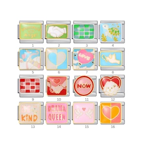 16. Heart, Peace, Love, Turtle, Dove, Poodle Italian Bracelet Charms || Silver Italian Charms for Italian Charm Bracelets, Personalised