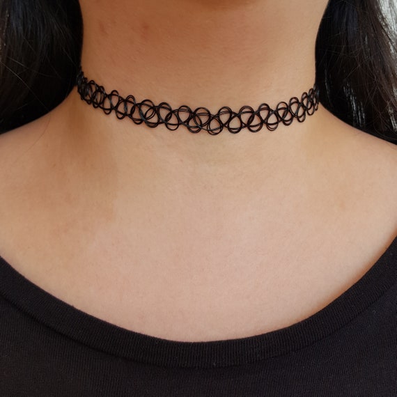 16 NEW COLOURS Classic 90s Tattoo Choker Necklace, Available in Bracelet  and Ring Set -  Norway
