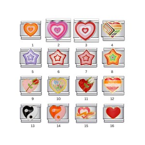 10. Cute Heart, Star, Ying Yang Italian Bracelet Charms || Silver Italian Charms for Italian Charm Bracelets, Personalised Charms