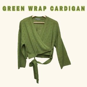 Green Wrap Cardigan Etsy UK
