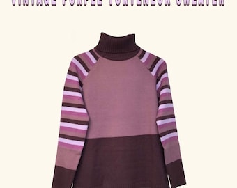 Vintage purple turtleneck sweater