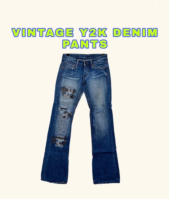 Vintage Y2k Denim Pants - Etsy