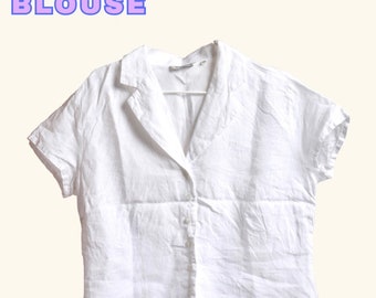 White linen blouse